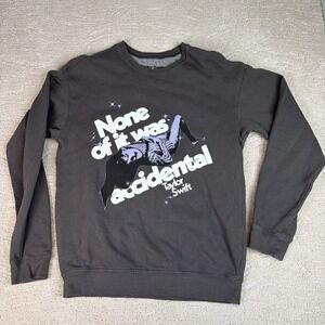 Women's Taylor Swift Small None Of It Was Accidental Crewneck Midnights Sweater